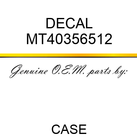 DECAL MT40356512