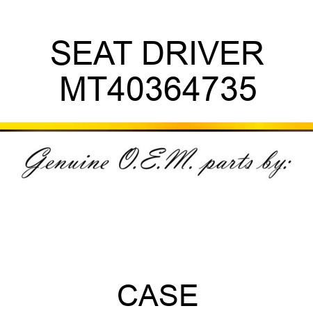 SEAT, DRIVER MT40364735