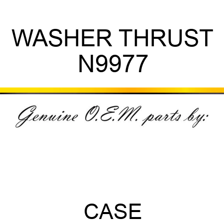 WASHER, THRUST N9977