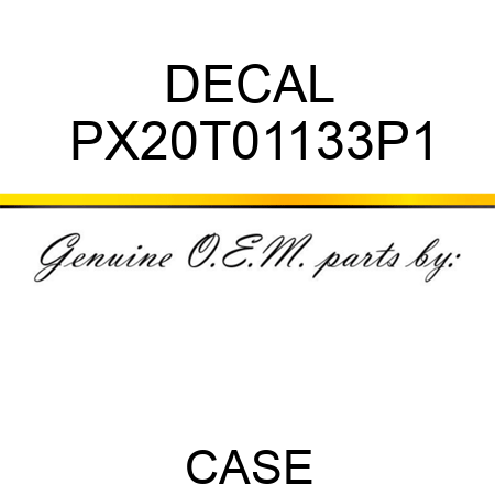 DECAL PX20T01133P1