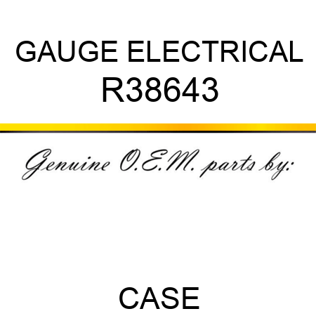 GAUGE, ELECTRICAL R38643