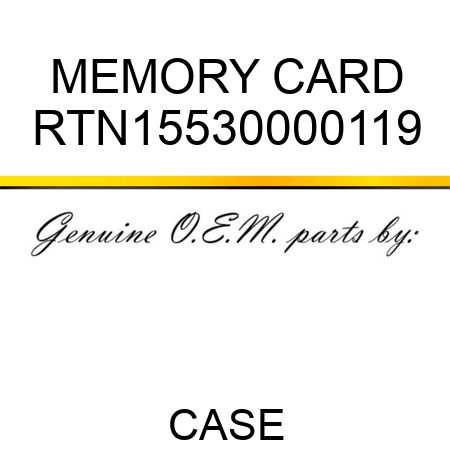 MEMORY CARD RTN15530000119