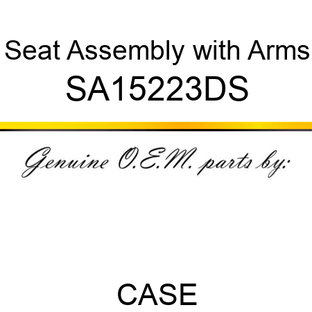 Seat Assembly with Arms SA15223DS