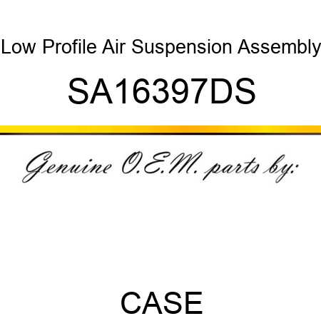 Low Profile Air Suspension Assembly SA16397DS