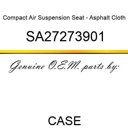 Compact Air Suspension Seat - Asphalt Cloth SA27273901