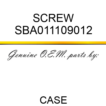 SCREW SBA011109012