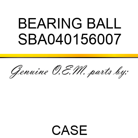 BEARING, BALL SBA040156007