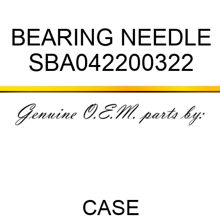 BEARING, NEEDLE SBA042200322