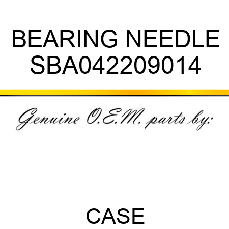 BEARING, NEEDLE SBA042209014