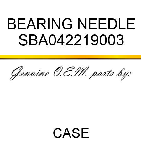 BEARING, NEEDLE SBA042219003