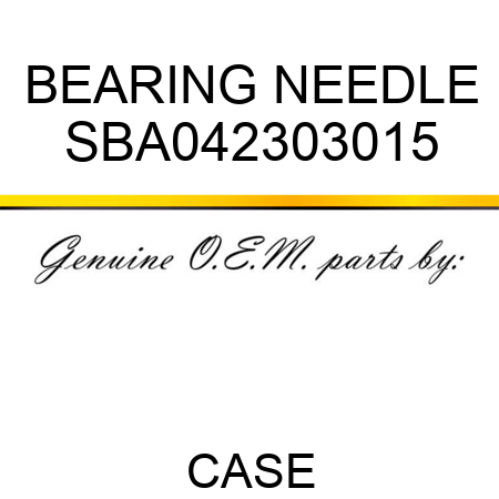 BEARING, NEEDLE SBA042303015