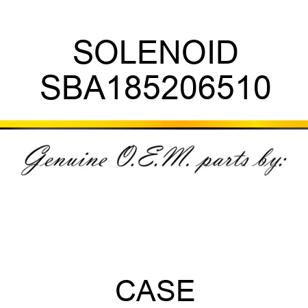 SOLENOID SBA185206510