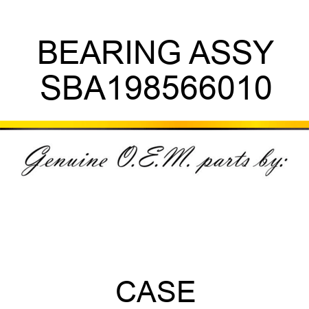 BEARING ASSY SBA198566010