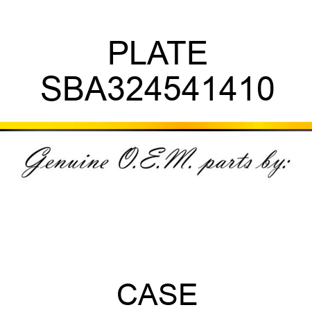 PLATE SBA324541410