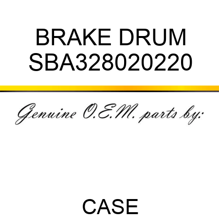 BRAKE DRUM SBA328020220