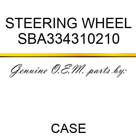 STEERING WHEEL SBA334310210