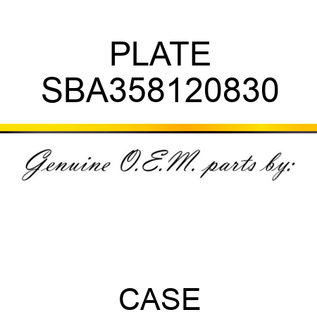 PLATE SBA358120830