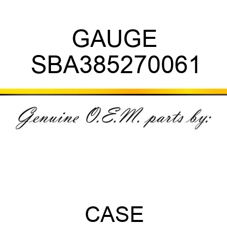 GAUGE SBA385270061