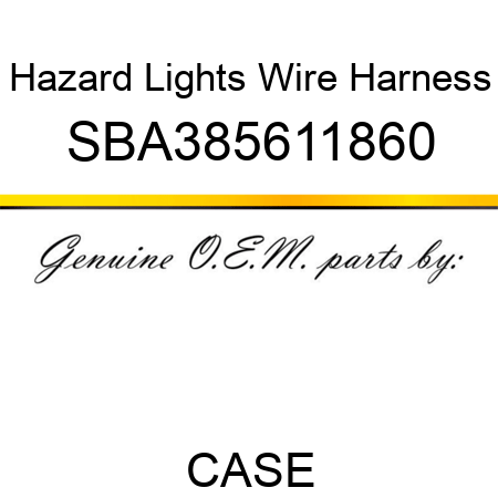 Hazard Lights Wire Harness SBA385611860