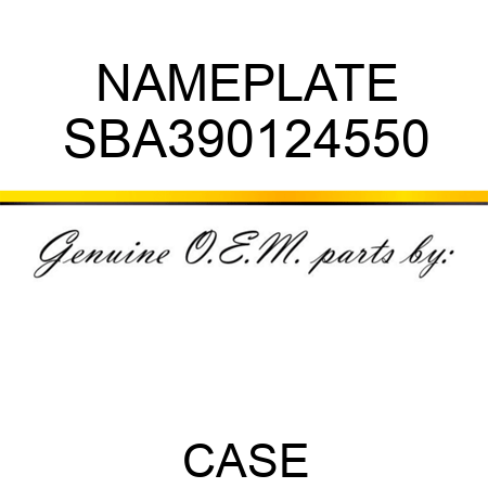 NAMEPLATE SBA390124550
