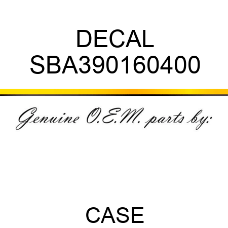 DECAL SBA390160400