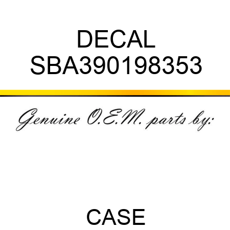 DECAL SBA390198353
