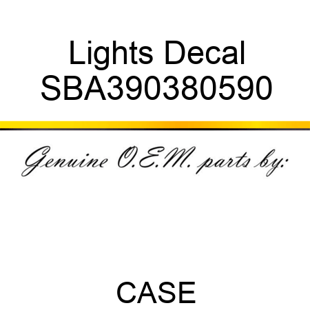 Lights Decal SBA390380590