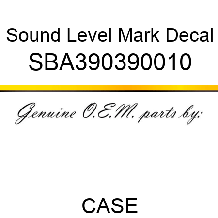 Sound Level Mark Decal SBA390390010