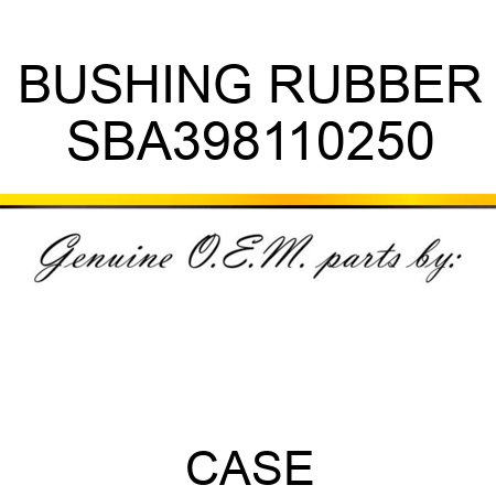 BUSHING, RUBBER SBA398110250