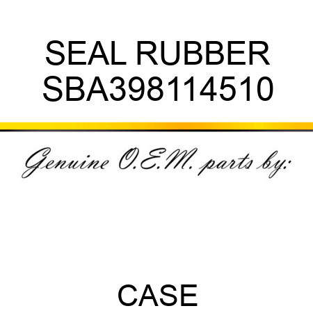 SEAL, RUBBER SBA398114510