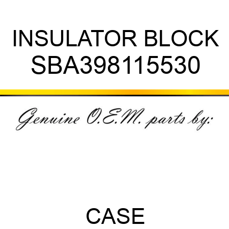 INSULATOR BLOCK SBA398115530