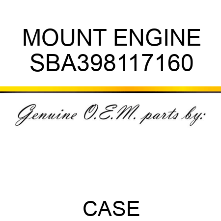MOUNT, ENGINE SBA398117160