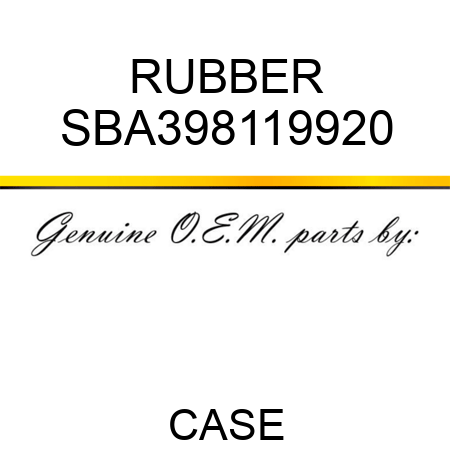 RUBBER SBA398119920