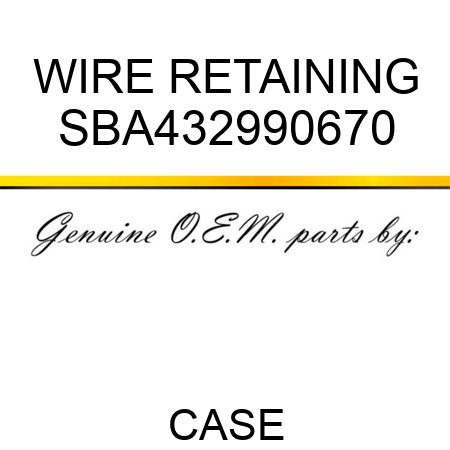 WIRE, RETAINING SBA432990670