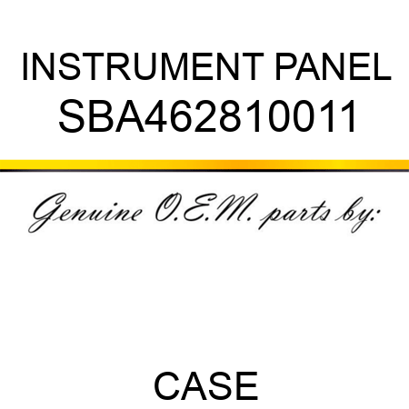 INSTRUMENT PANEL SBA462810011