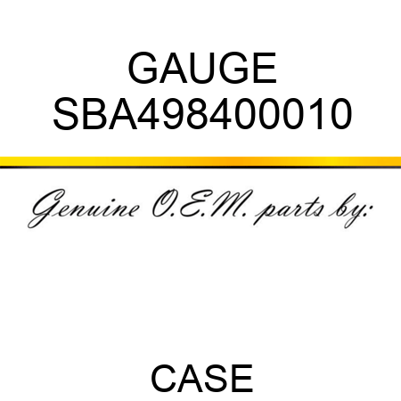 GAUGE SBA498400010
