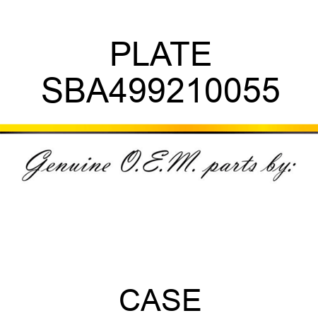 PLATE SBA499210055