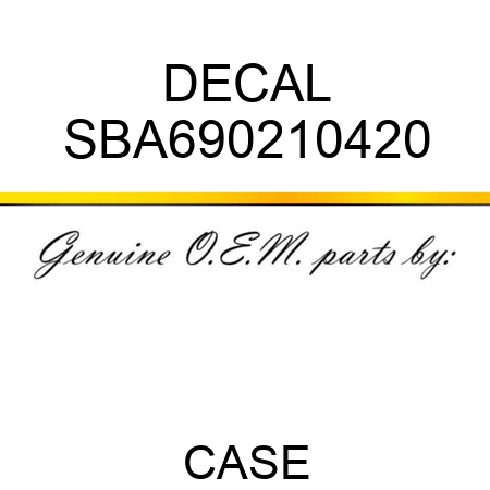DECAL SBA690210420