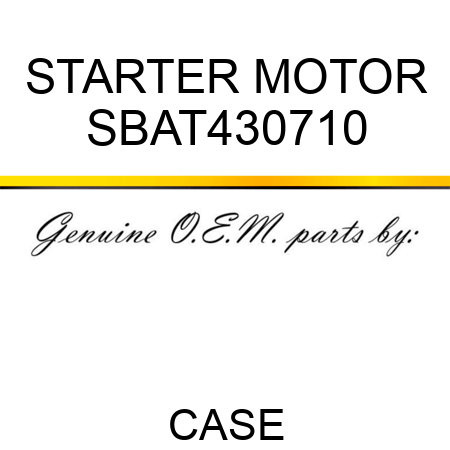 STARTER MOTOR SBAT430710