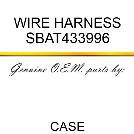 WIRE HARNESS SBAT433996