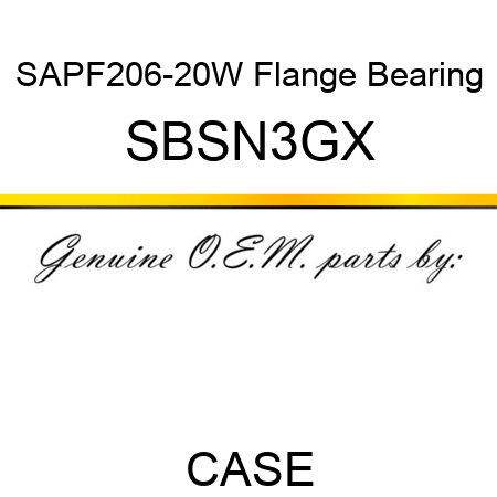 SAPF206-20W Flange Bearing SBSN3GX