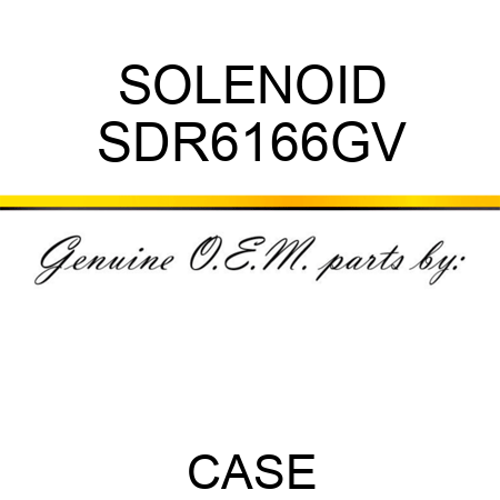 SOLENOID SDR6166GV