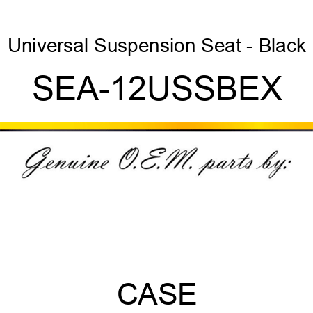 Universal Suspension Seat - Black SEA-12USSBEX