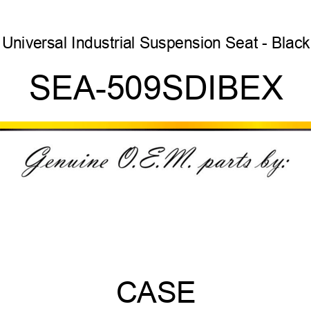 Universal Industrial Suspension Seat - Black SEA-509SDIBEX