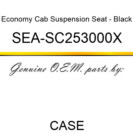 Economy Cab Suspension Seat - Black SEA-SC253000X