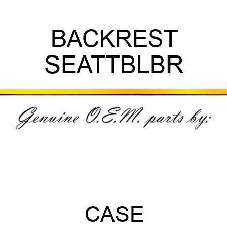 BACKREST SEATTBLBR