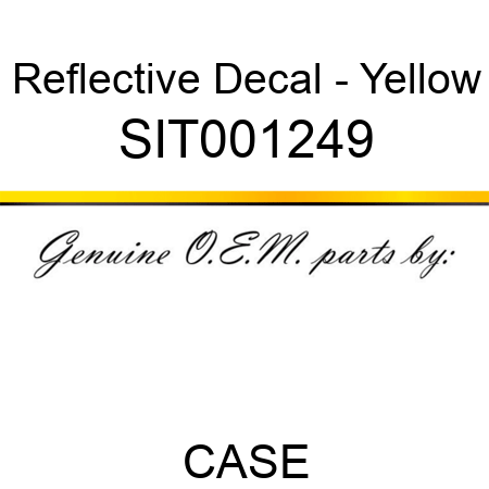 Reflective Decal - Yellow SIT001249