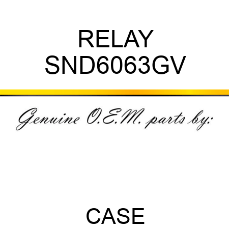 RELAY SND6063GV