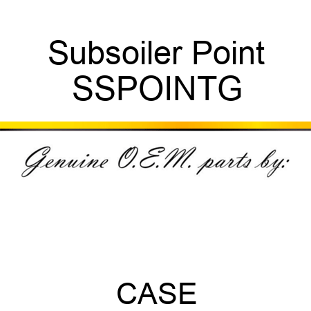 Subsoiler Point SSPOINTG