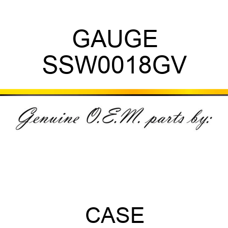GAUGE SSW0018GV